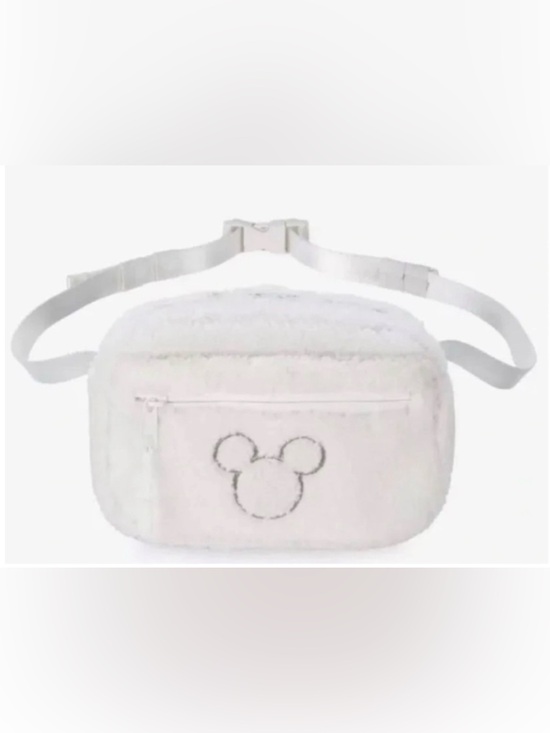 Disney Handbags - Disney Parks Mickey Mouse Icon Fleece Fanny Pack/Belt Bag Crossbody!